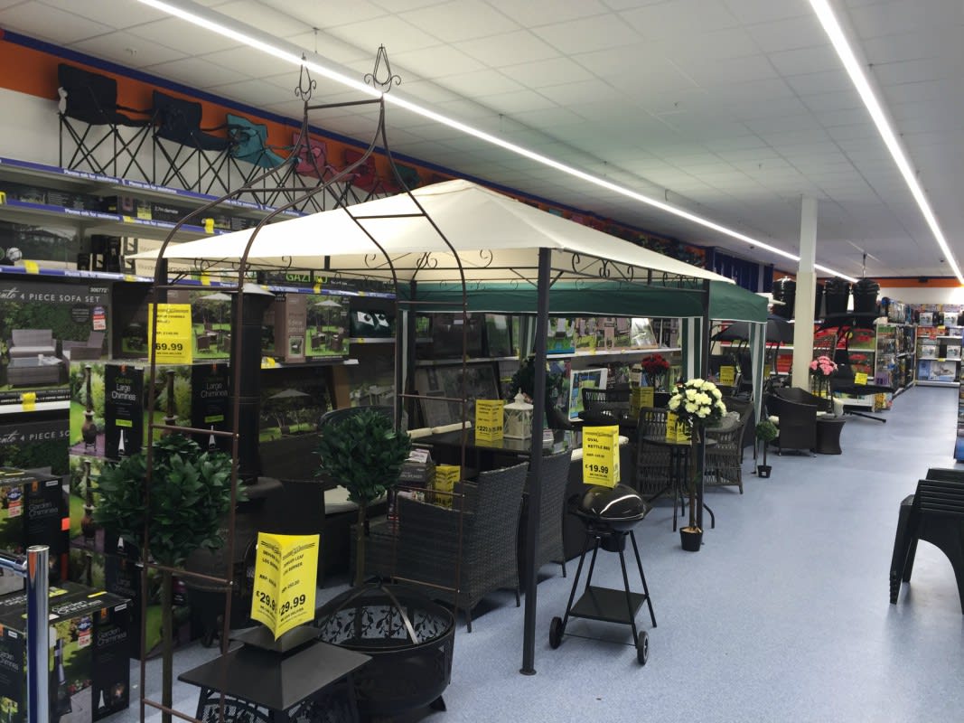 A first glimpse at the B&M's new garden and outdoor ranges in-store at the Airdrie Retail Park store