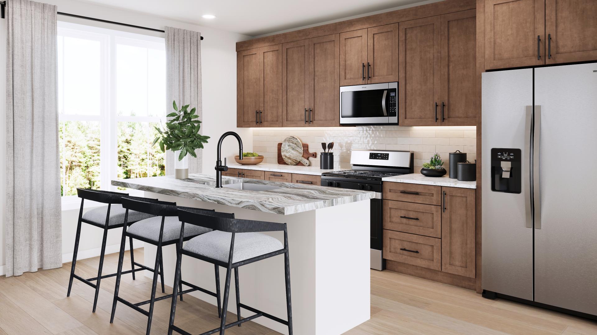 Well-appointed kitchens featuring elegant designer curated finishes