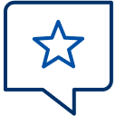 Speech bubble icon.