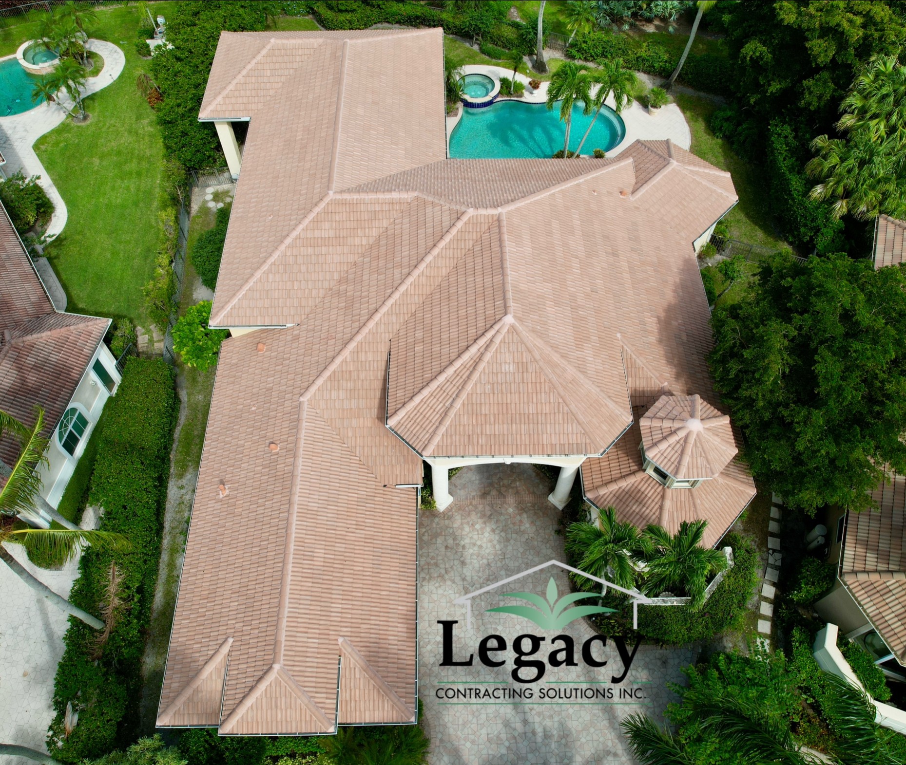 This barrel tile color that we installed for this customer is from Eagle and it is called Boca Cream