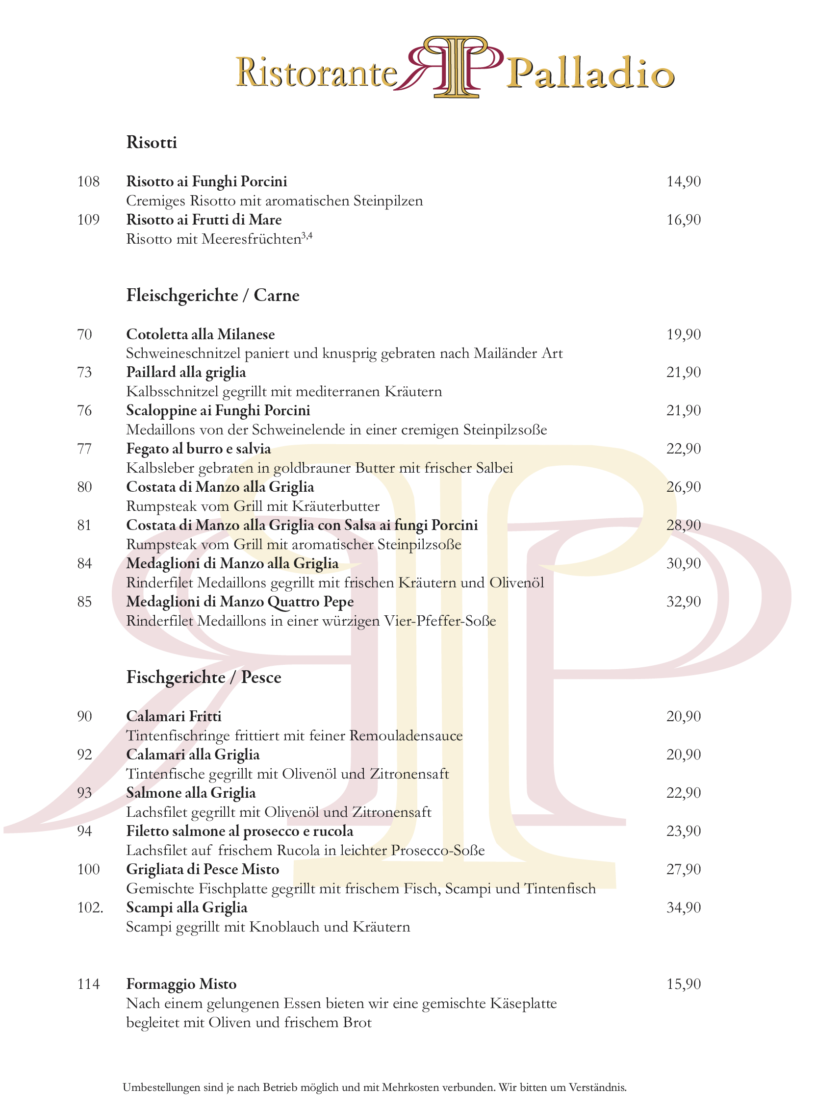 Bilder Ristorante Palladio