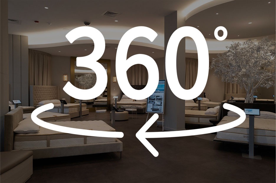 Interactive 3D virtual tour of the Saatva Viewing Room in Chicago, Illinois.