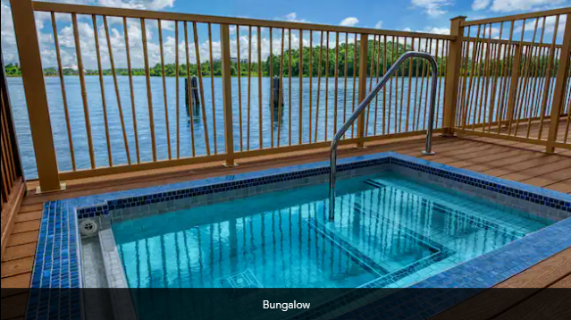 Disney's Polynesian Village Resort Bungalow 1 King Bed and 1 Queen Bed and 1 Queen-Size Pull Down Bed and 2 Single Pull Down Beds Deck with Plunge Pool