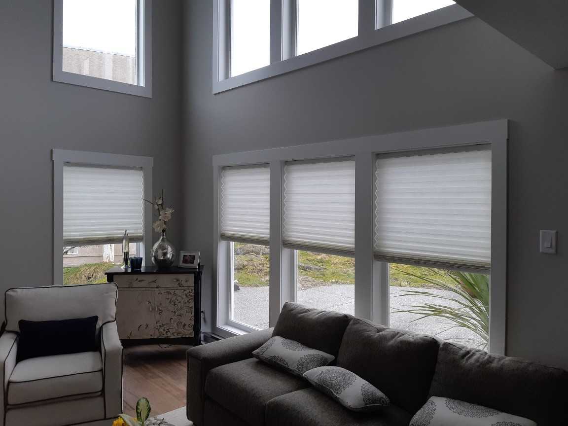 Pleated Shades Budget Blinds of Comox Valley and Campbell River Courtenay (250)338-8564