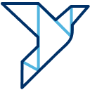Origami bird icon.