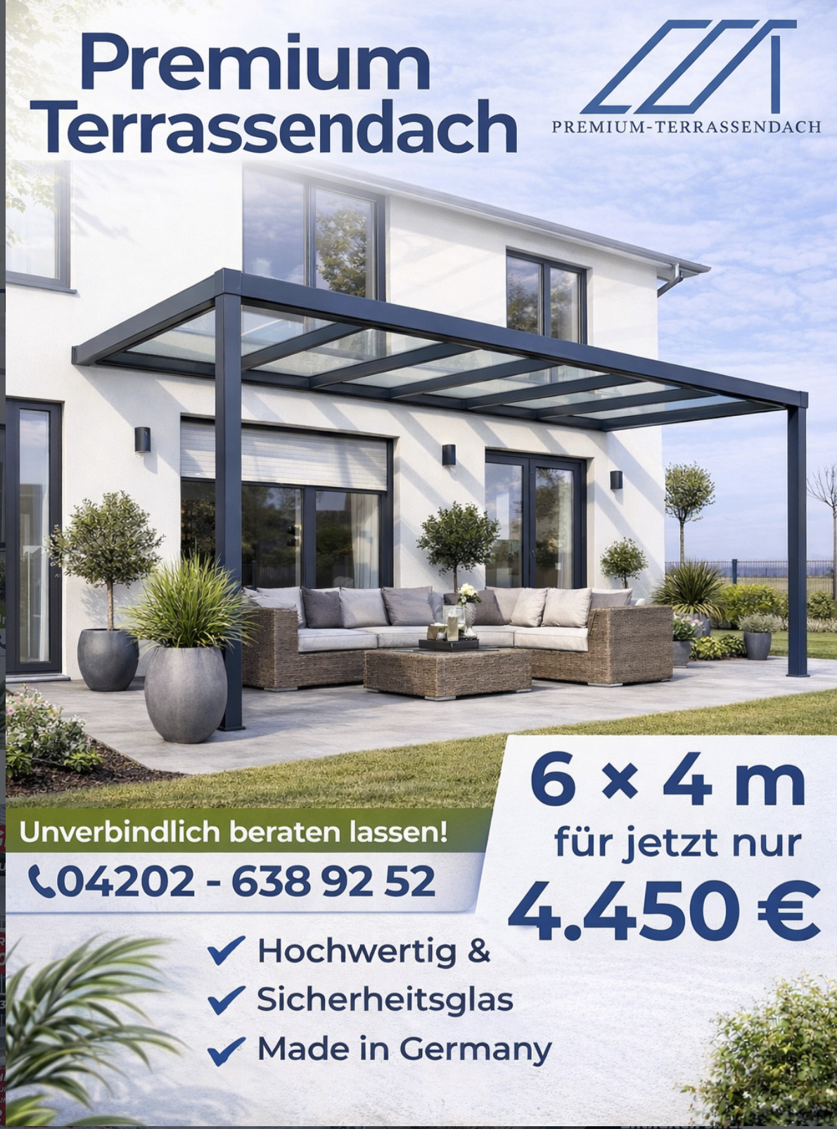 Premium-Terrassendach, Asternweg 6 in Achim