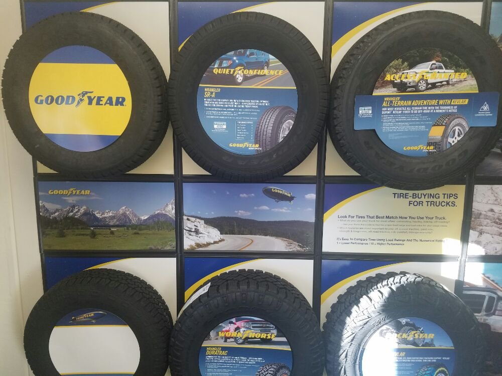 Here is a picture of our Goodyear tire showroom! We have good deals on tires!