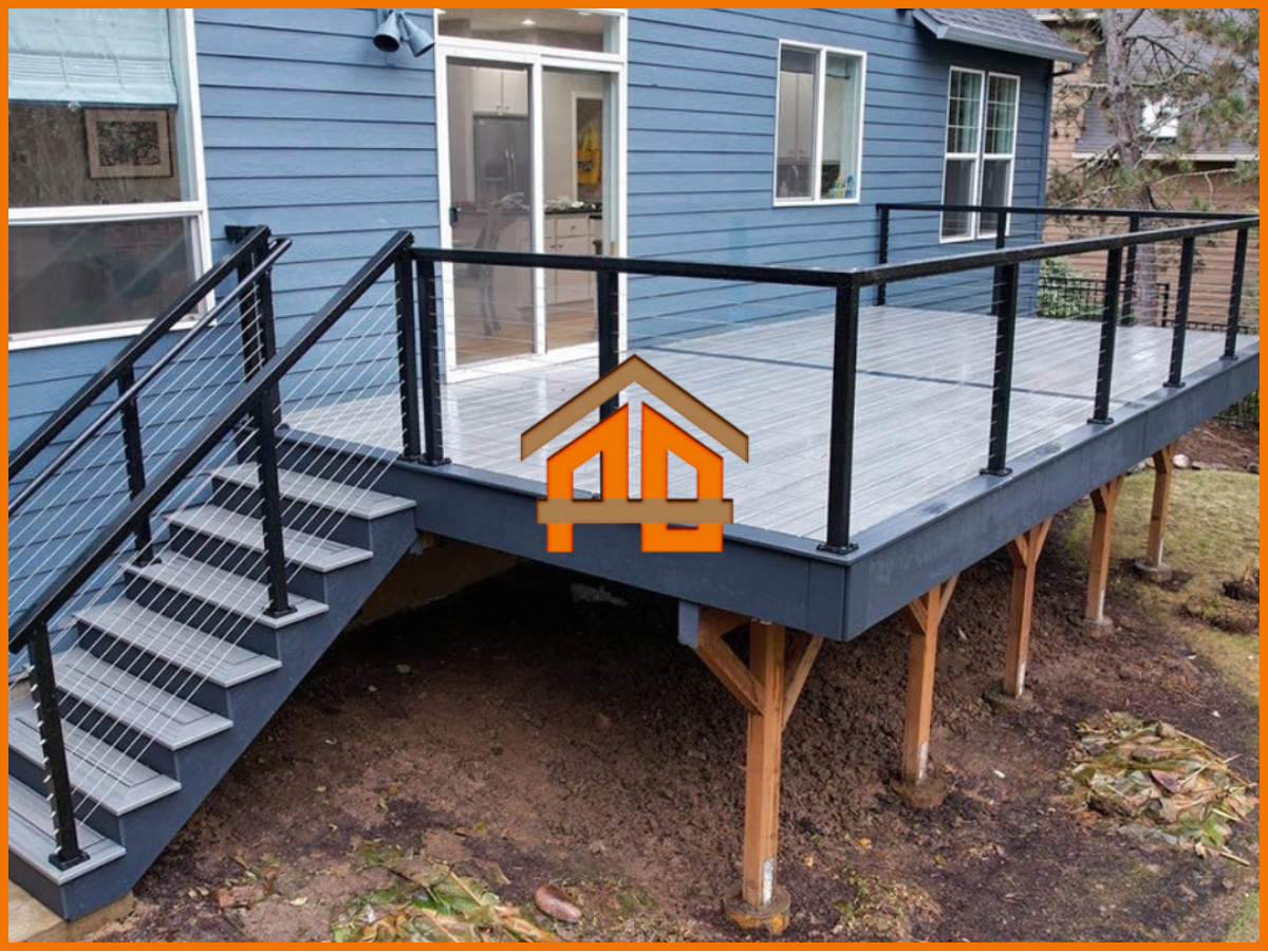 Trex Composite Deck With Black Railings
