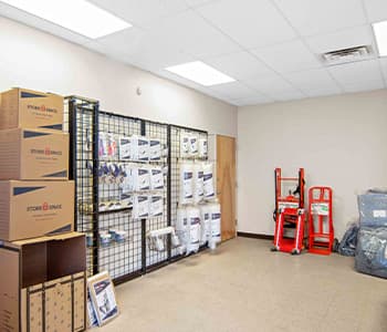 packing and moving supplies for sale in leasing office