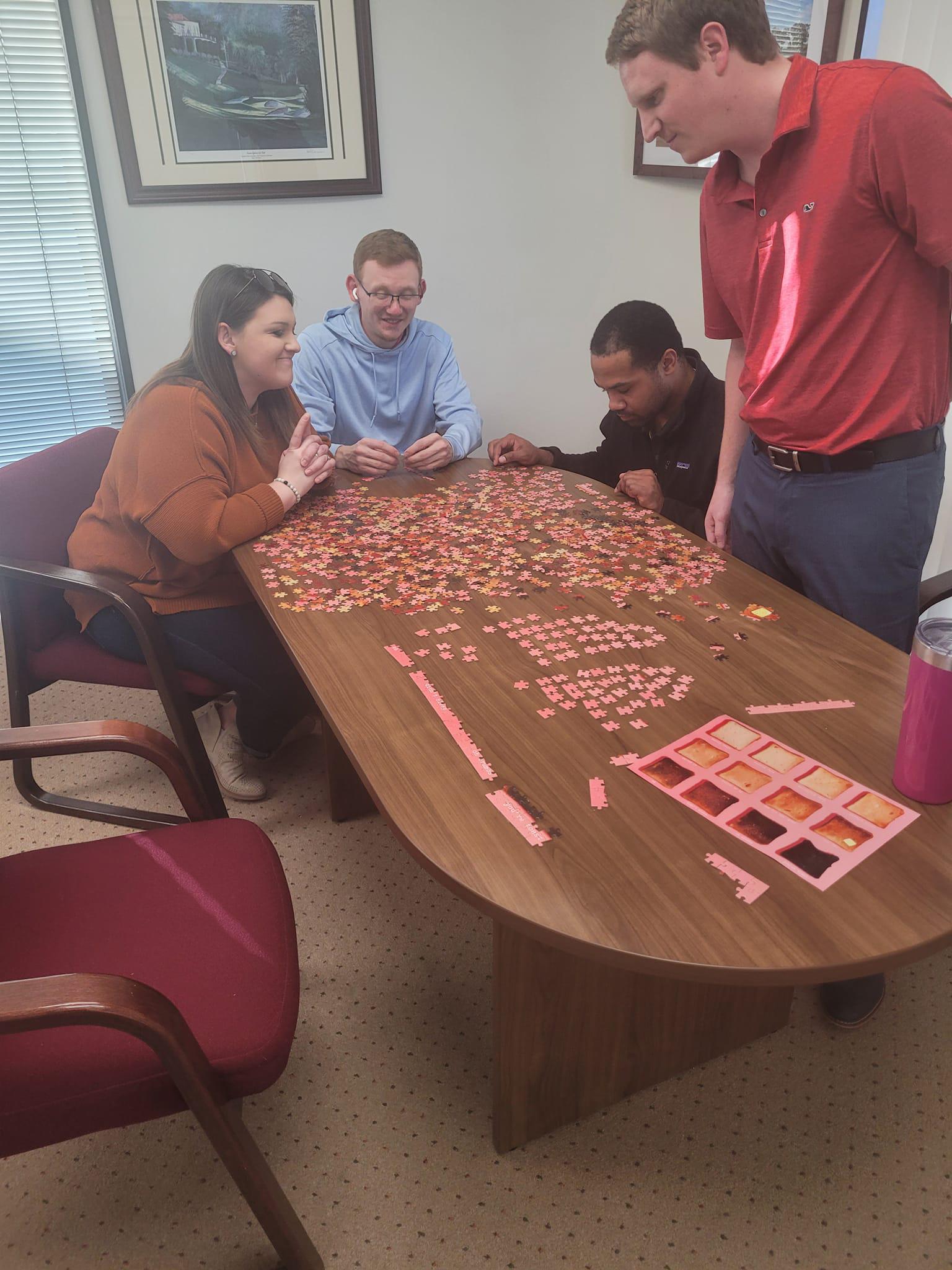 Puzzle break in the office today!