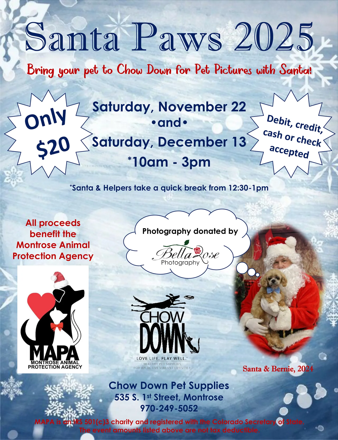 Image of Local Pet Event Pet Pictures with Santa Nearby