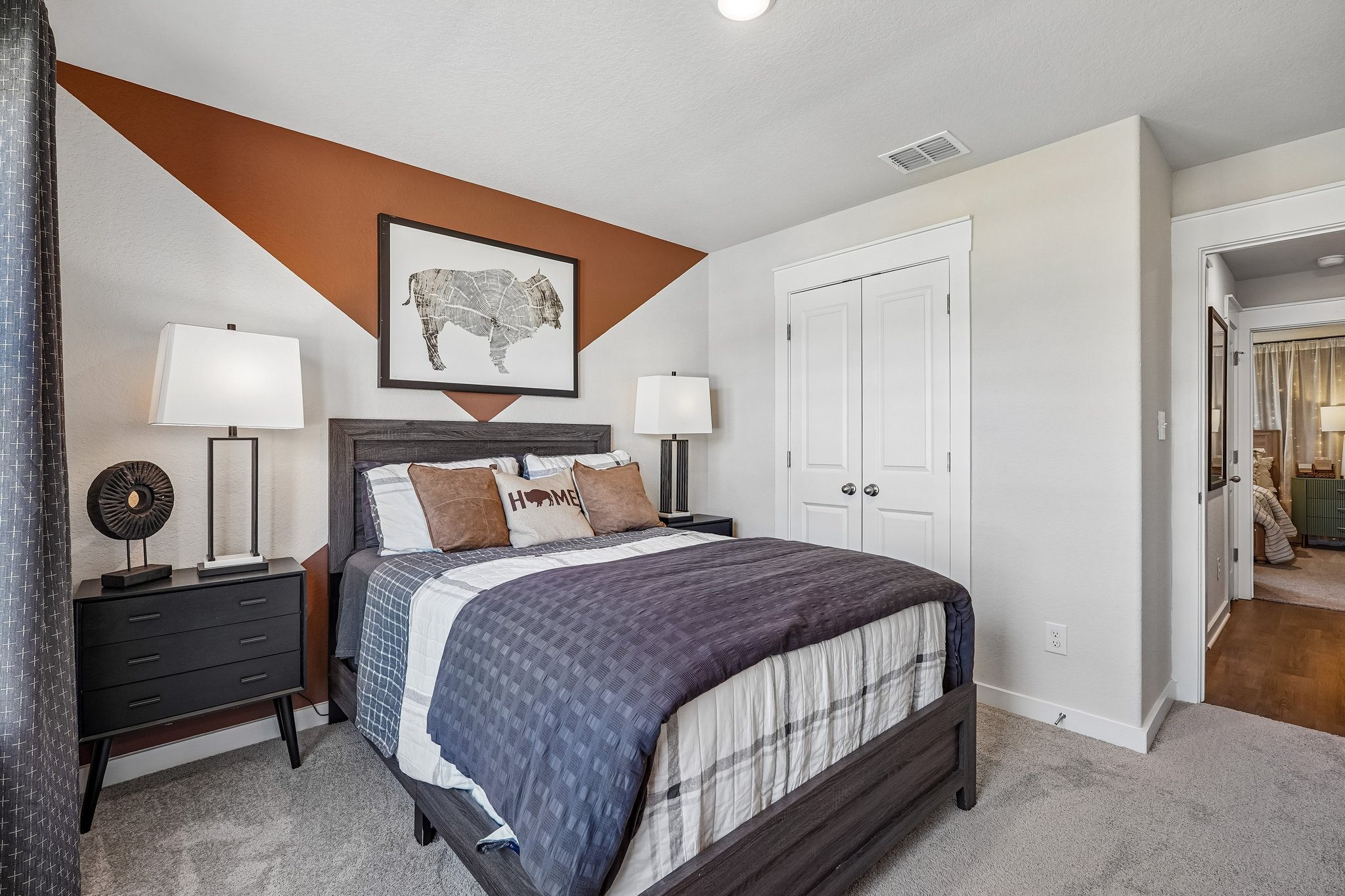 Secondary Bedroom in New Construction Model Home in New Braunfels, TX 
