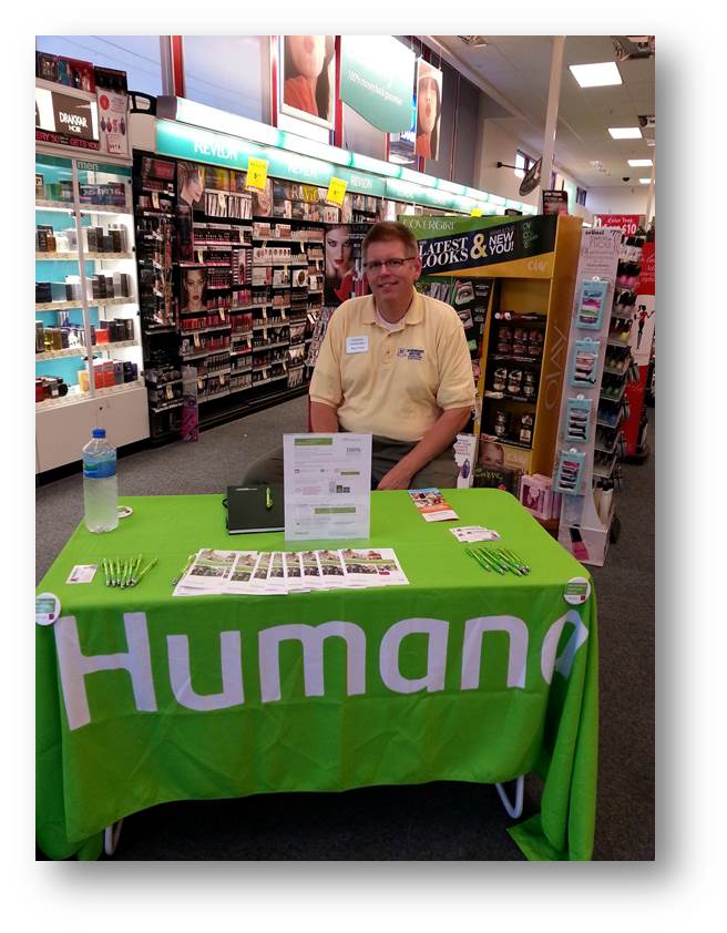 Working a Humana Health Care Reform table at CVS on South Congress in Austin.