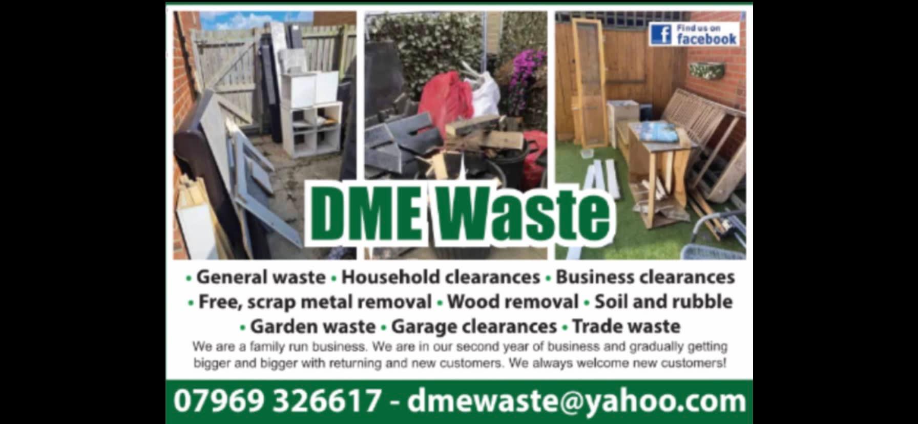 DME Waste Recycling Management Cramlington 07969 326617