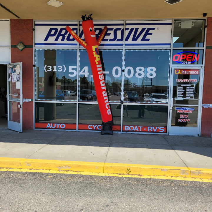 Exterior of the L.A. Insurance Agency located at 20180 West Seven Mile Road in MI