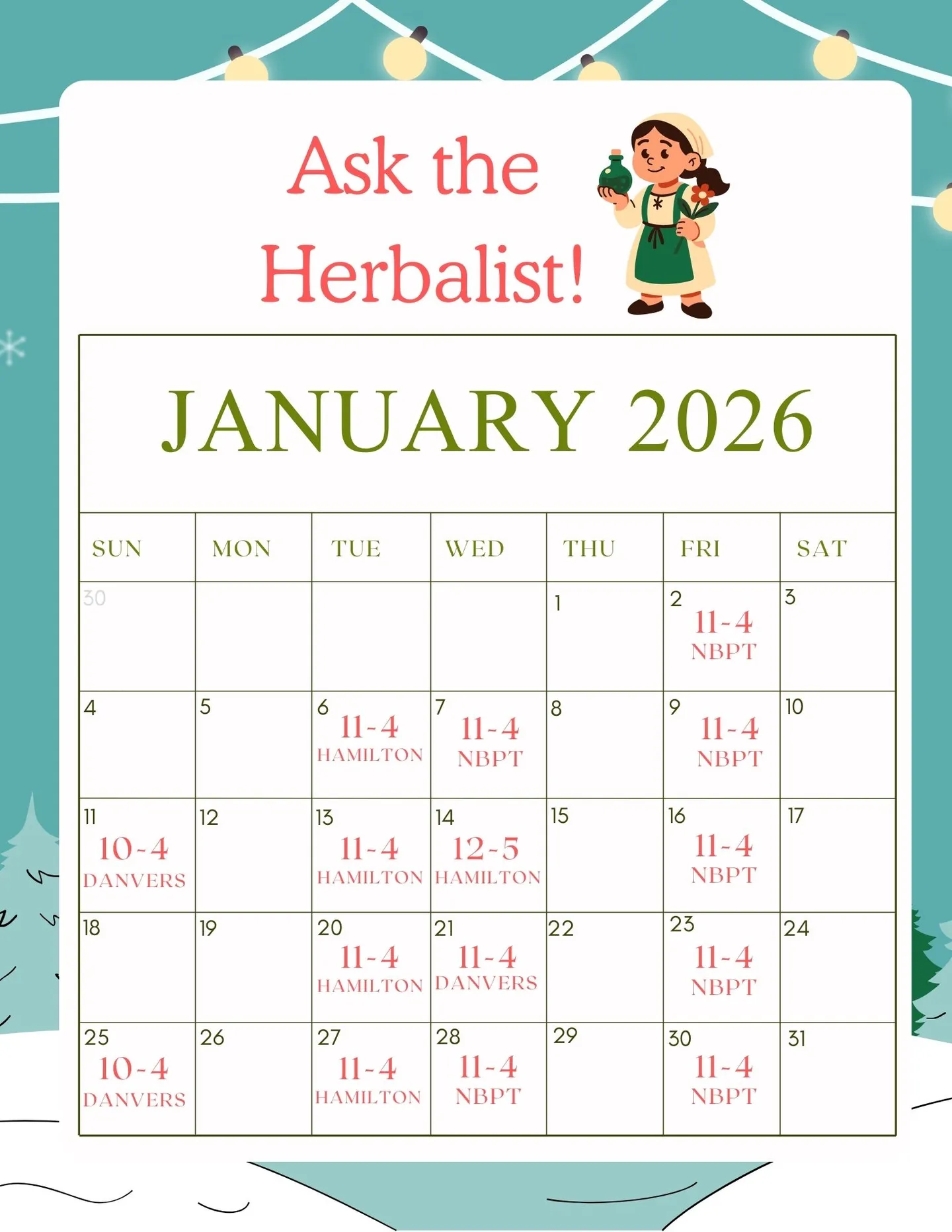 Image of Local Pet Event Herbalist Schedule Nearby