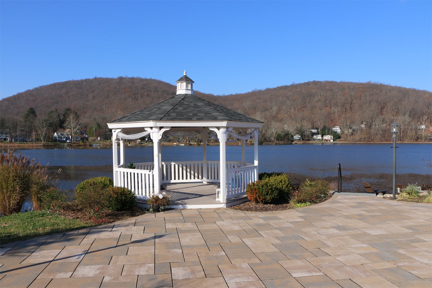 Wedding ceremony and venue with beautiful lakeside views