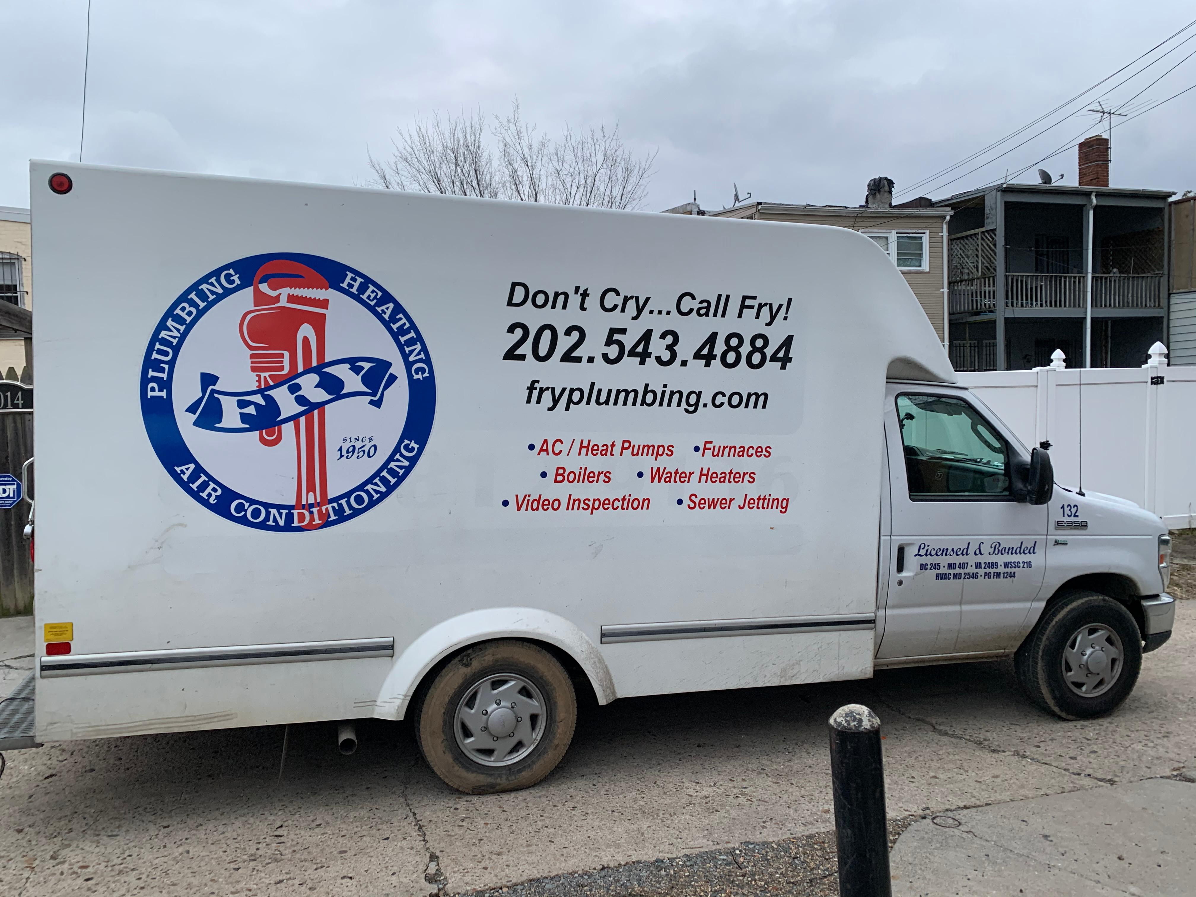 Fry plumbing and heating truck 2