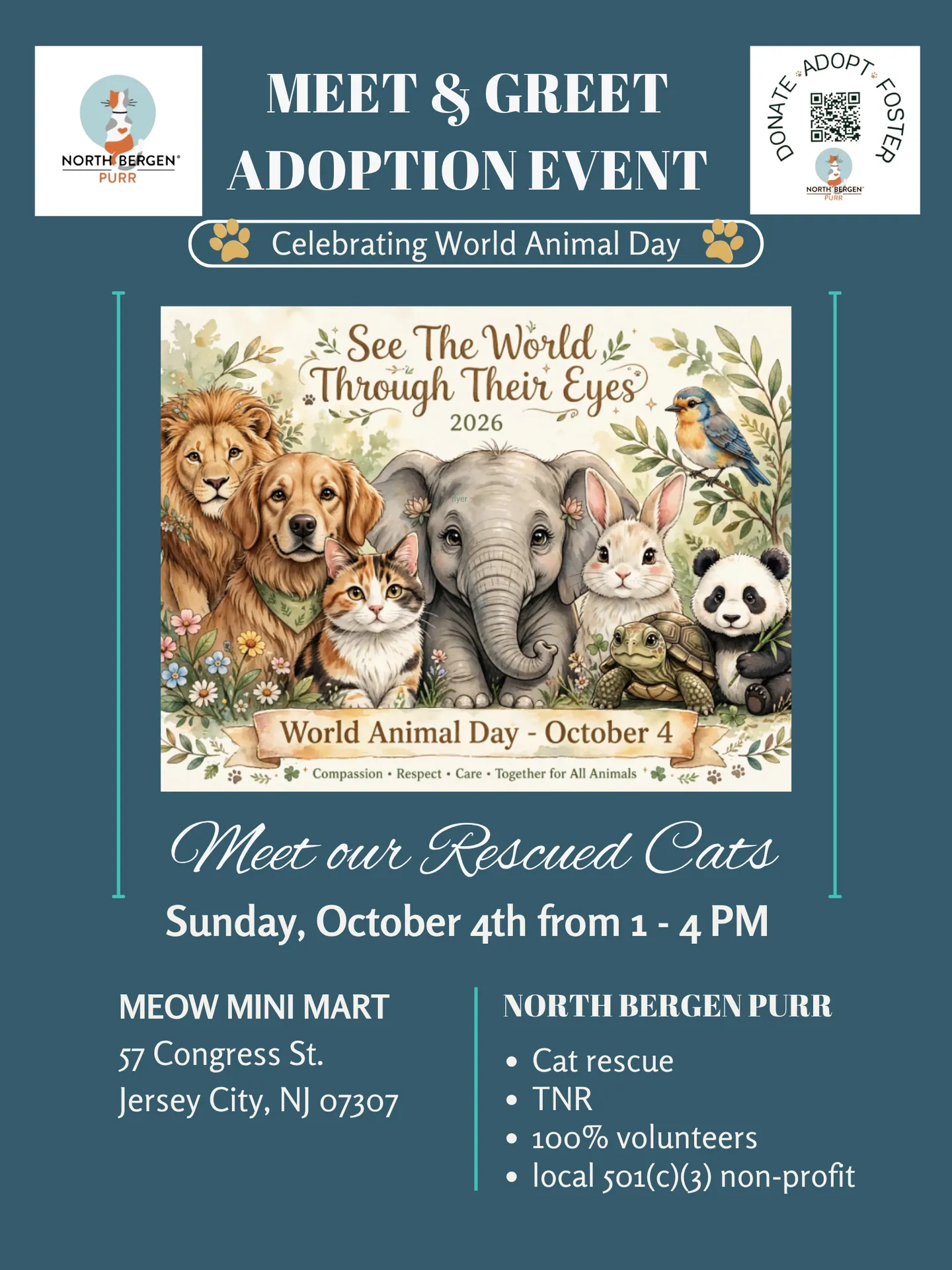 Image of Local Pet Event Meet & Greet Adoption Event with North Bergen Purr Nearby