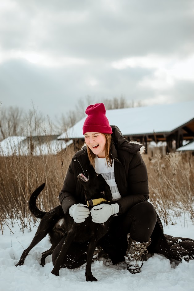Dr. Stephanie Beeson, Owner of CityVet | Carmel and her dog Kona!