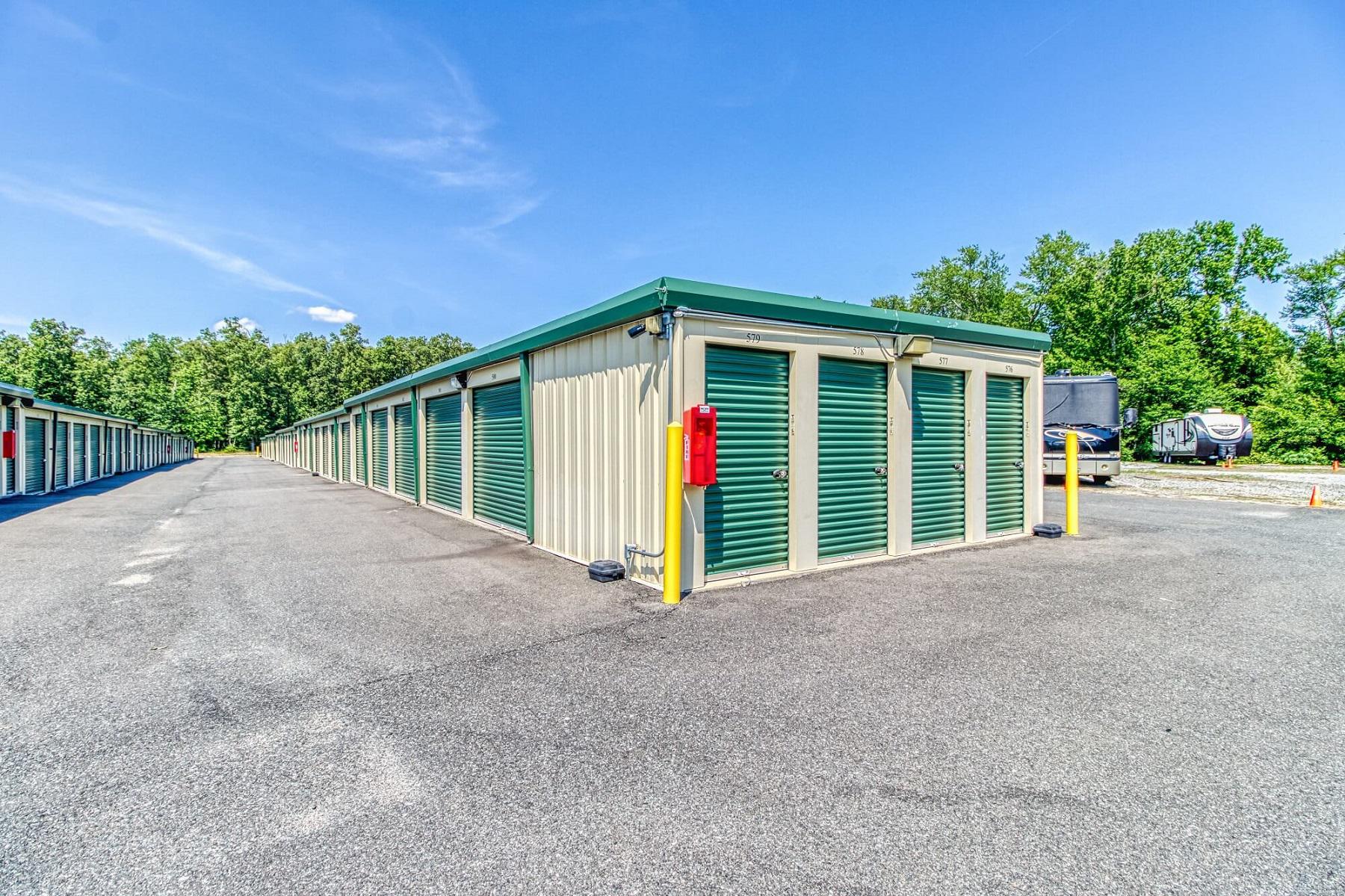 Drive-up storage units in Woodford, VA.