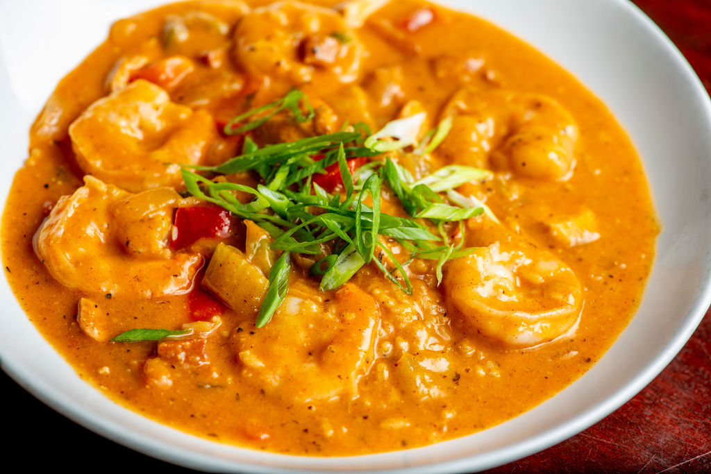 Jambalaya: jumbo shrimp, chicken, andouille sausage, creole rice
