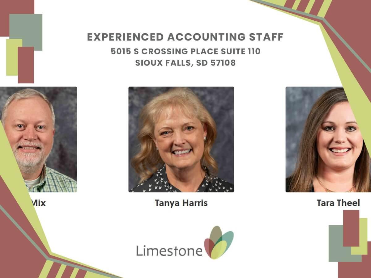experienced accounting staff Limestone Inc Sioux Falls (605)610-4958