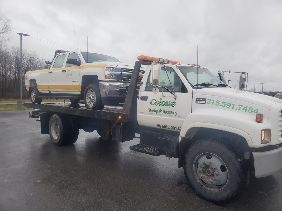 Colosse Towing & Recovery | (315) 591-7484 | Parish, NY | 24 Hour Towing Service | Light Duty Towing | Medium Duty Towing | Flatbed Towing | Box Truck Towing | Dually Towing | Motorcycle Towing | Limousine Towing | Classic Car Towing | Luxury Car Towing | Sports Car Towing | Exotic Car Towing | RV Towing | Motorhome Transport | Long Distance Towing | Junk Car Removal | Winching & Extraction | Accident Recovery | Accident Cleanup | Equipment Transportation | Moving Forklifts | Scissor Lifts Movers | Boom Lifts Movers | Bull Dozers Movers | Excavators Movers | Compressors Movers | Auto Transports | Private Property Impound (Non-Consensual Towing) | Police Impounds | Roadside Assistance | Lockouts | Fuel Delivery | Fluid Delivery | Jump Starts | Tire Service | Tire Changes | Mobile Mechanic 
Click colossetowing.com to find out more.