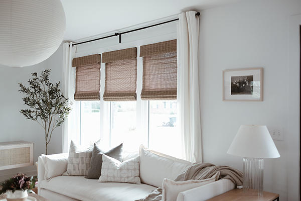 Woven wood (bamboo) shades are a stunning addition to any room