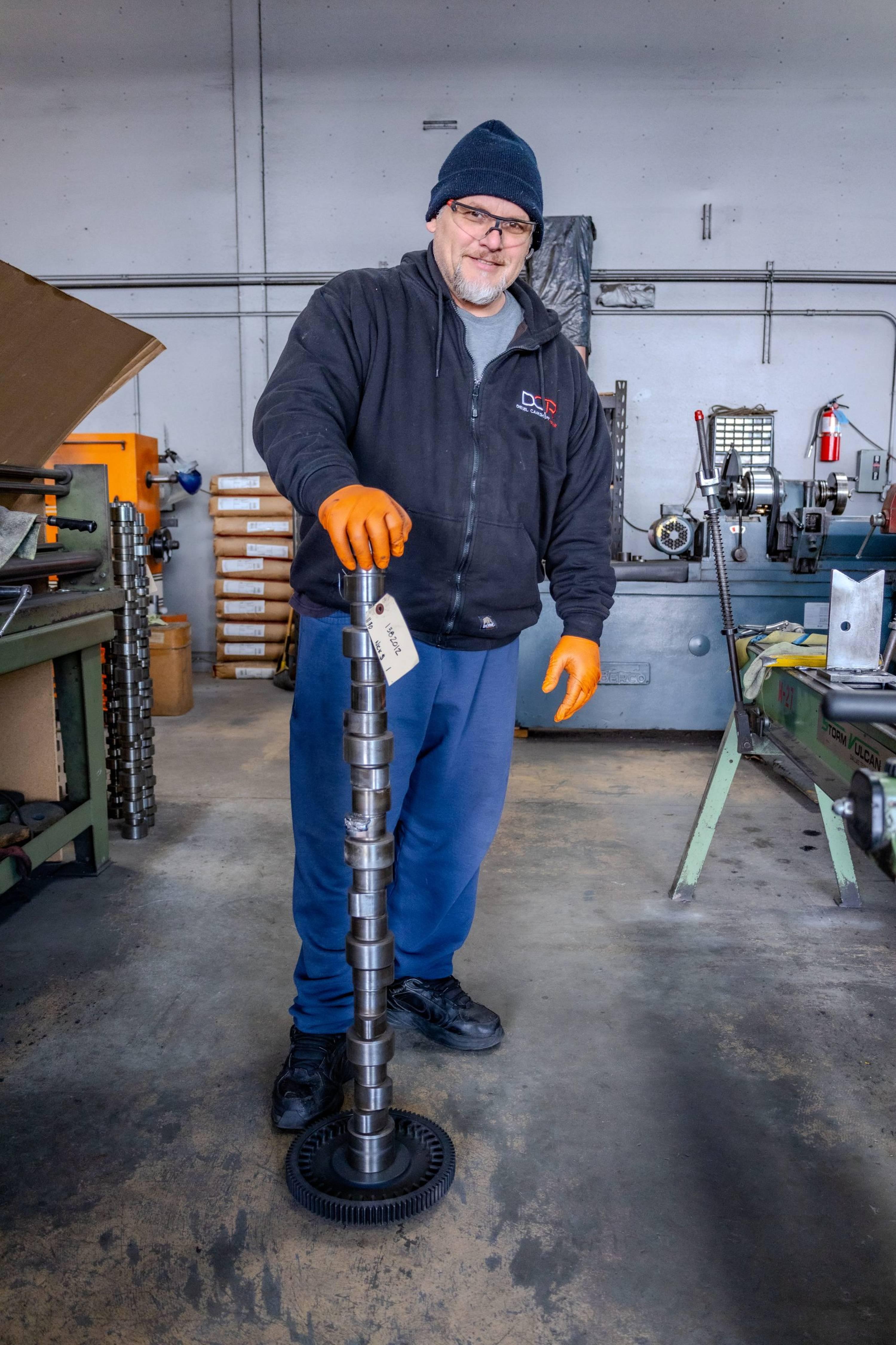 Large camshaft view by Diesel Camshaft Repair