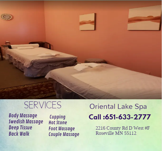 Asian Body Massage helps to relax the entire body, increases circulation of the blood and treats emo Oriental Lake Spa Roseville (651)633-2777