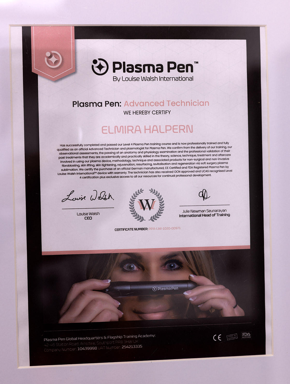 Plasma Pen Certification