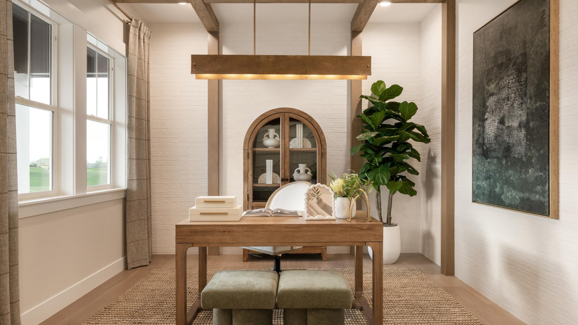 Work comfortably from home in this inviting office