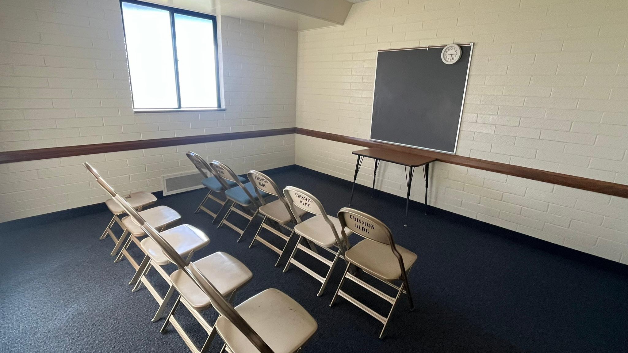 Typical classroom where meetings and classes are held