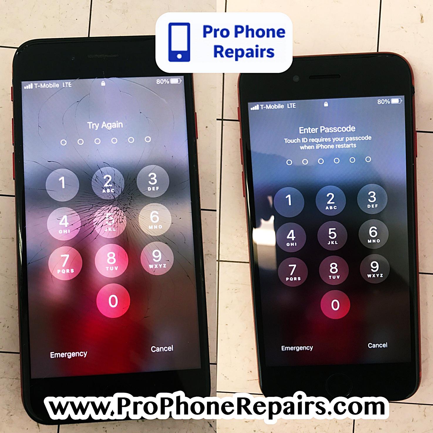 iphone SE 2020 cracked screen fixed by Pro Phone Repairs of Albuquerque