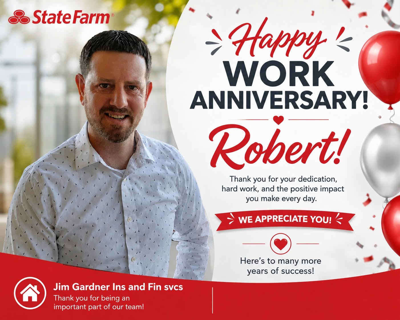 Please join us in celebrating Robert’s work anniversary. His dedication, hard work, and customer-focused support make a meaningful impact on our team and the people we serve.