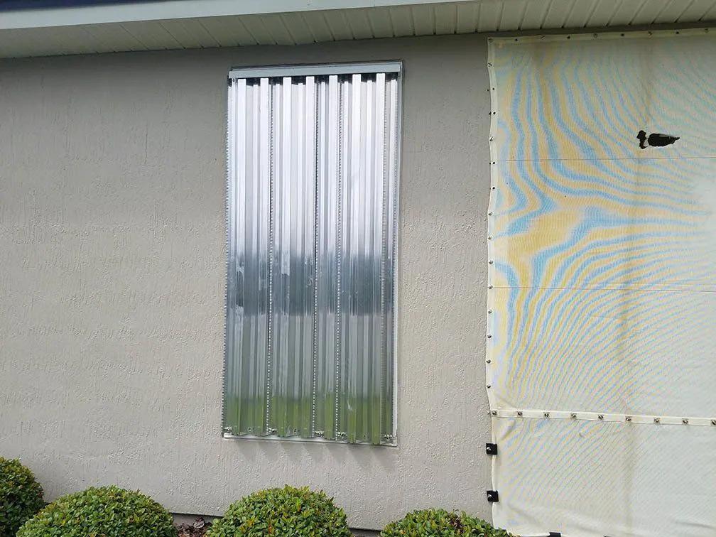 We offer professionally installed hurricane shutters
