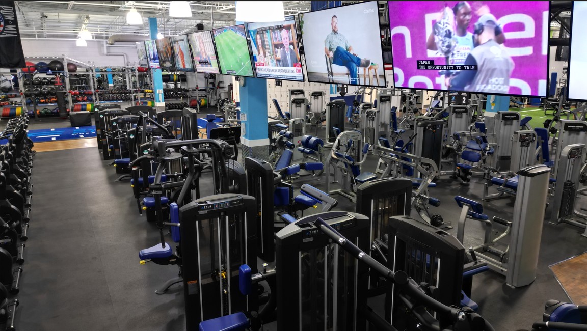 Cardio training area at Everyone Fitness Rehoboth Beach with treadmills, bikes, and ellipticals for all fitness levels.