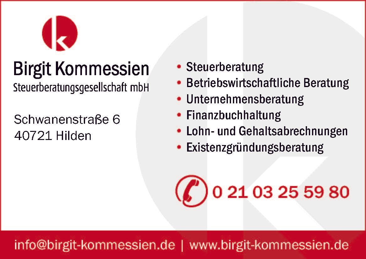 Birgit Kommessien Steuerberatungsgesellschaft mbH, Schwanenstr. 6 in Hilden