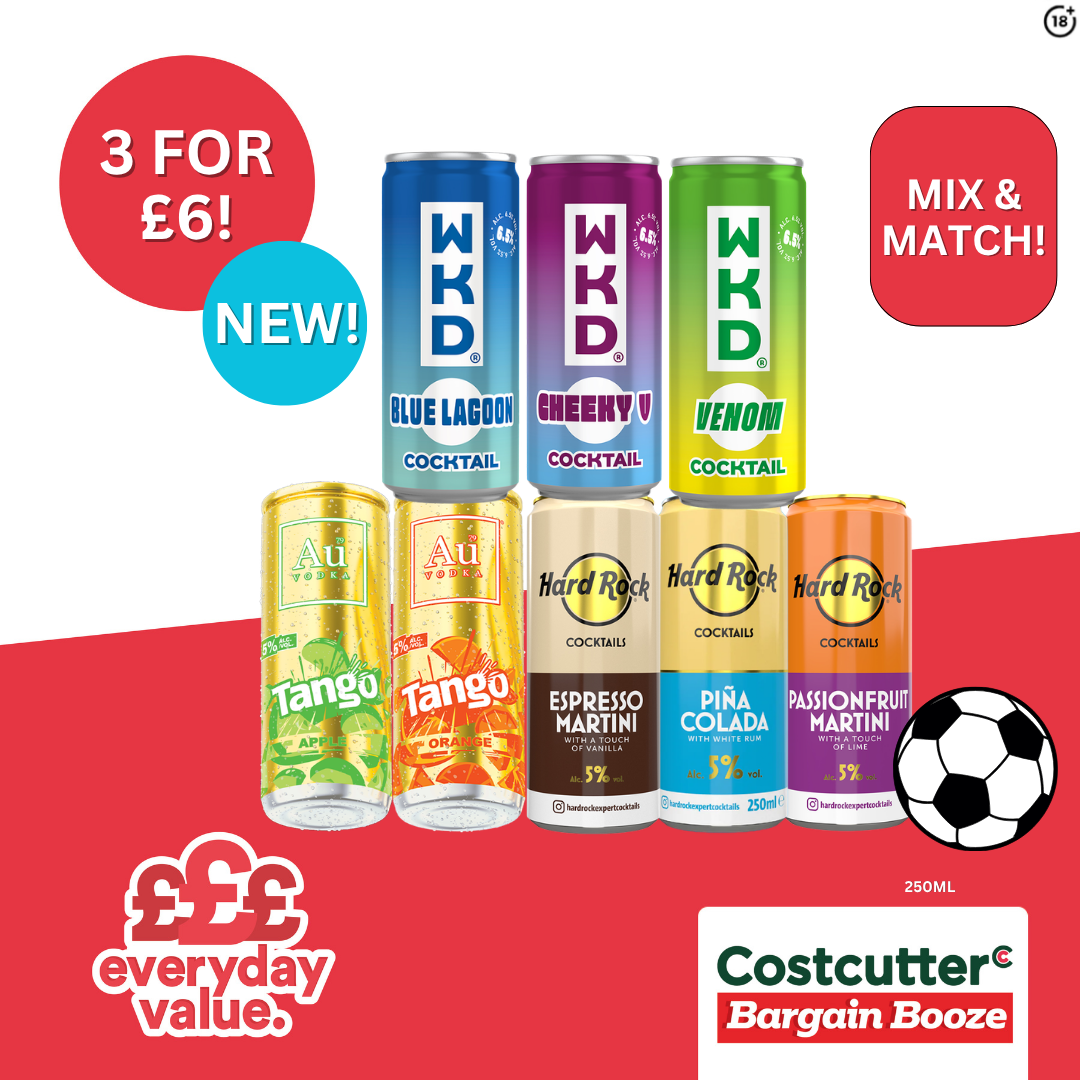 3 for &pound;6 on ready to drink sold cold