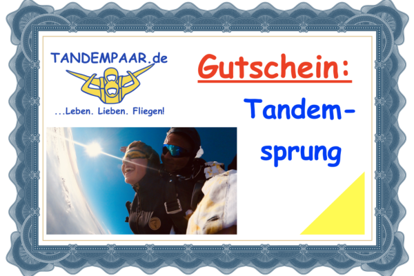 TandemPaar: Wertgutschein Tandemsprung 4300 Meter