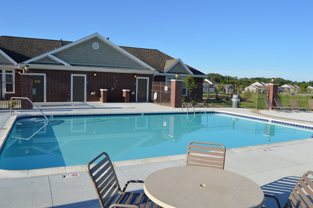 The pool at Lynbrook Apartment Homes and Townhomes