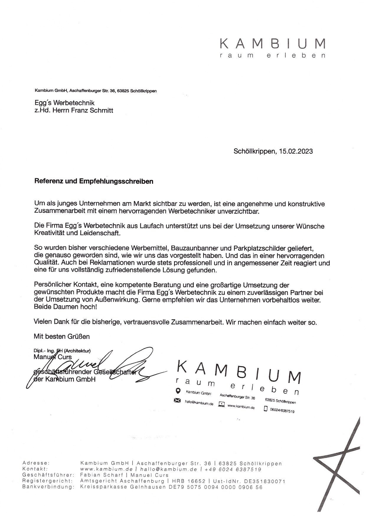 eggs Werbetechnik Franz Schmitt e.K., Königsberger Straße 4 in Laufach