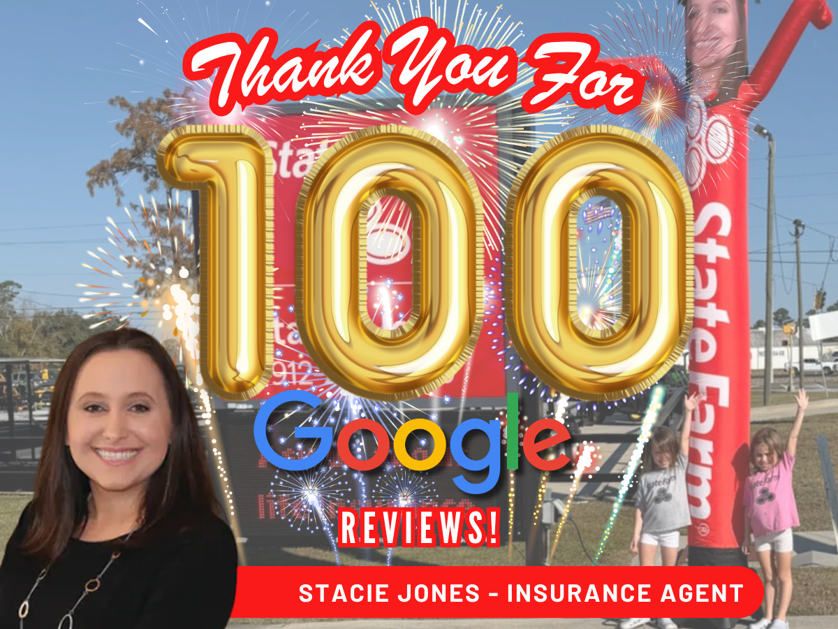 We reached 100 Google Reviews! A huge thank you to our amazing clients for trusting us to protect what matters most. Being your local State Farm team is a privilege, and we promise to keep being the good neighbor you deserve!