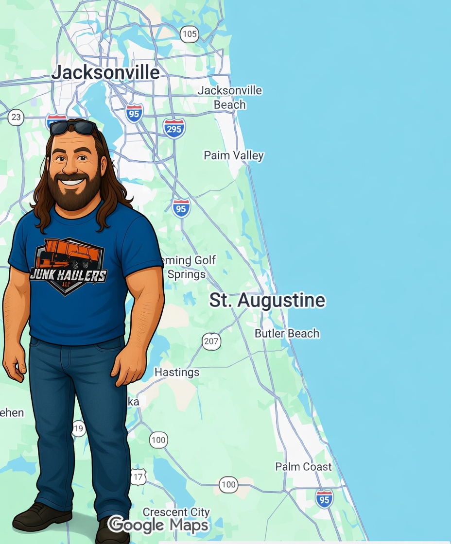 Junk Haulers LLC St. Augustine, FL to Jacksonville. Rent a dump trailer, dumpster locally