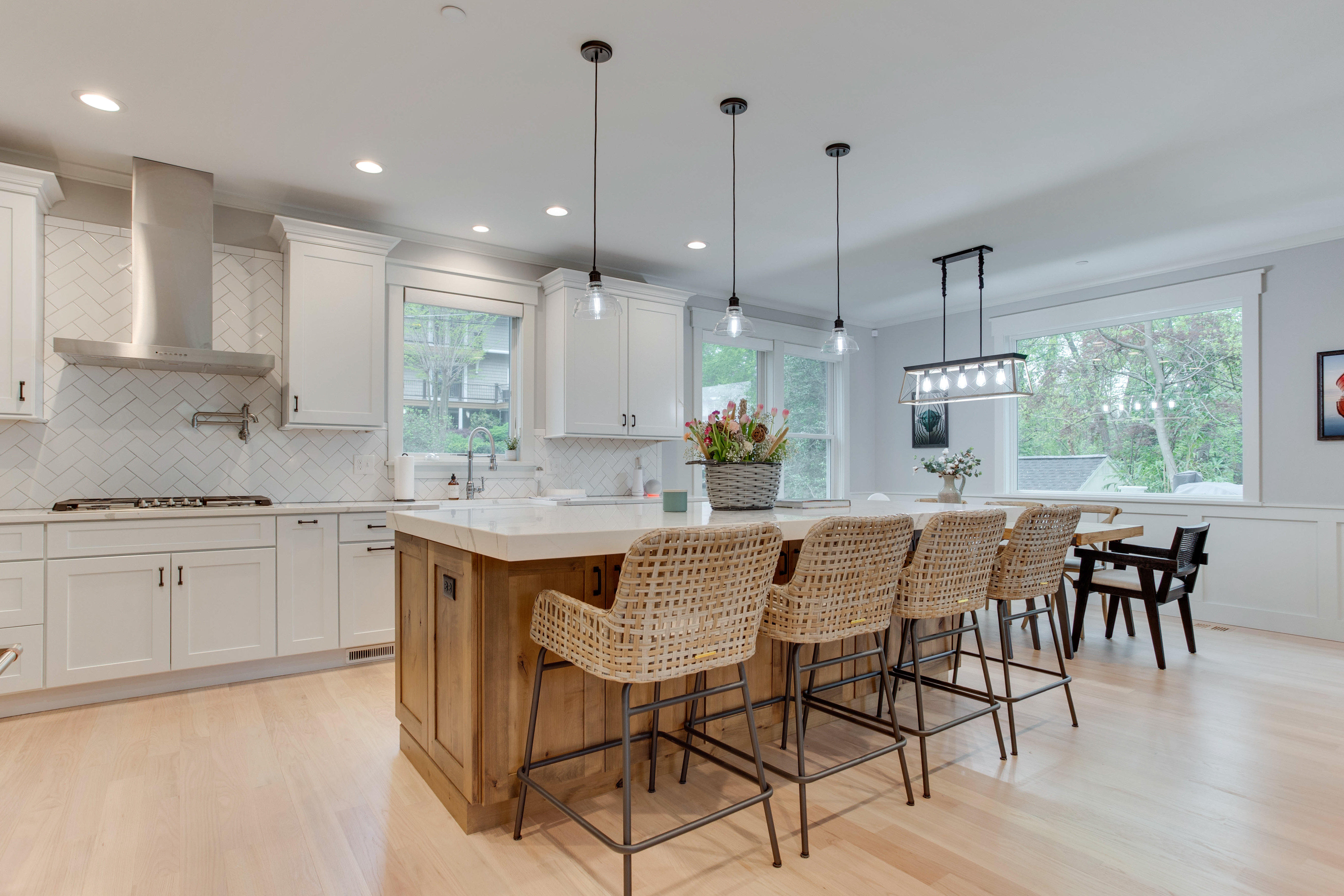 Coastal Transitional Kitchen and Multi-Room Design Annapolis, MD