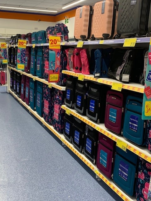 B&M's brand new store in Huntingdon includes a stylish and extensive range of luggage, suitcases and other travel bags.