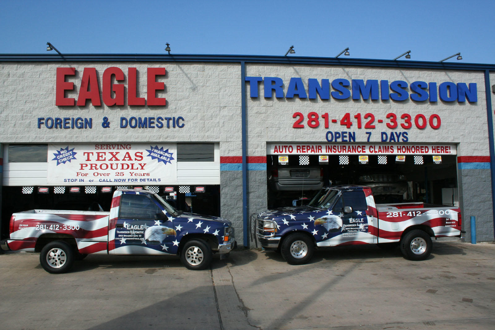 Eagle Automotive & Transmission is a reputable auto repair and transmission shop in Pearland, TX. Eagle Automotive & Transmission Pearland (281)412-3300
