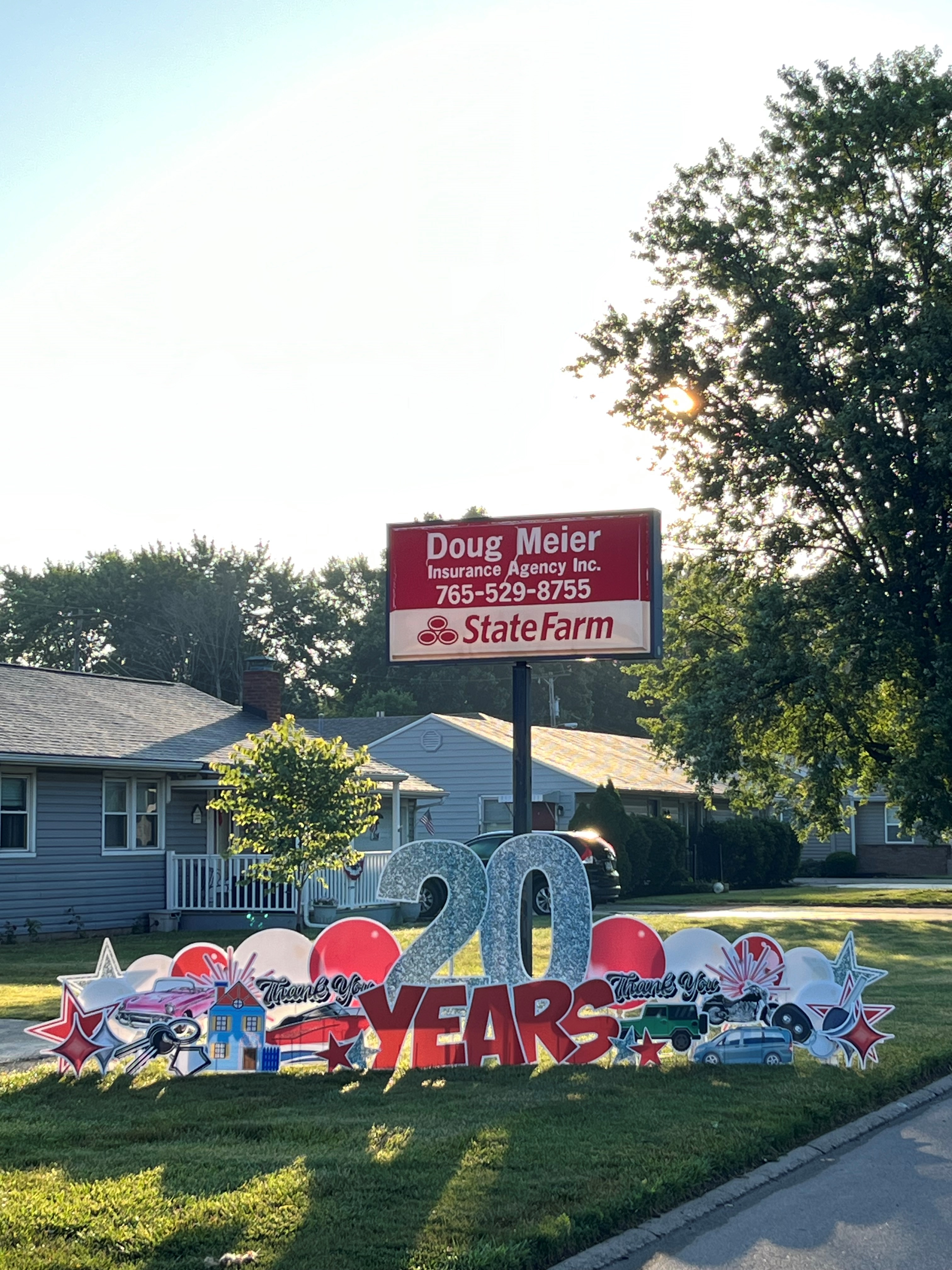Celebrating 20 years helping you with all of your insurance needs! - Doug Meier State Farm Insurance Agent