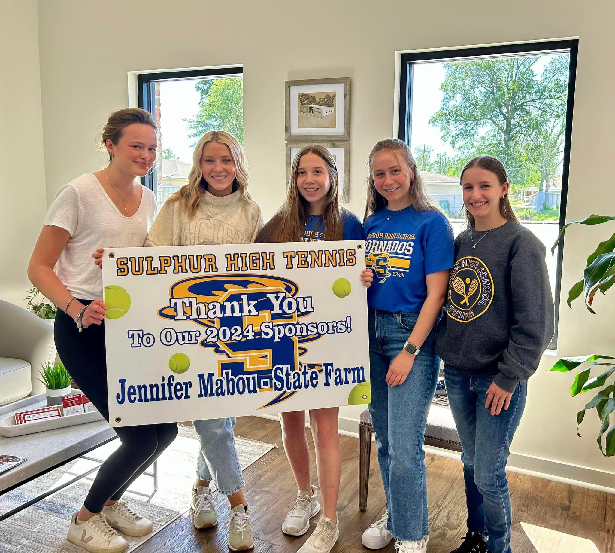 Thank you to the ladies of the Sulphur High tennis team for visiting today to show their gratitude f Jennifer Mabou - State Farm Insurance Agent Sulphur (337)527-0027